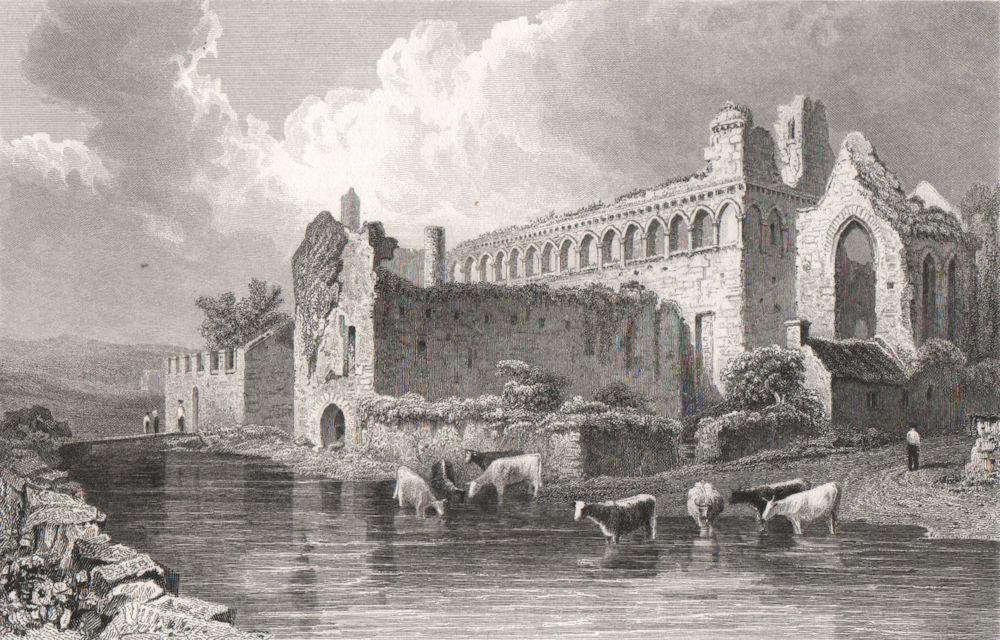 Bishop's Palace, St. David's, Pembrokeshire, Wales, by Henry Gastineau 1835